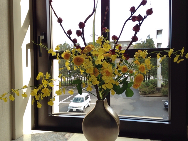 喫茶室のお花